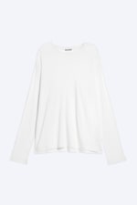 Wit - Ruimvallend T-shirt met lange mouwen - 3