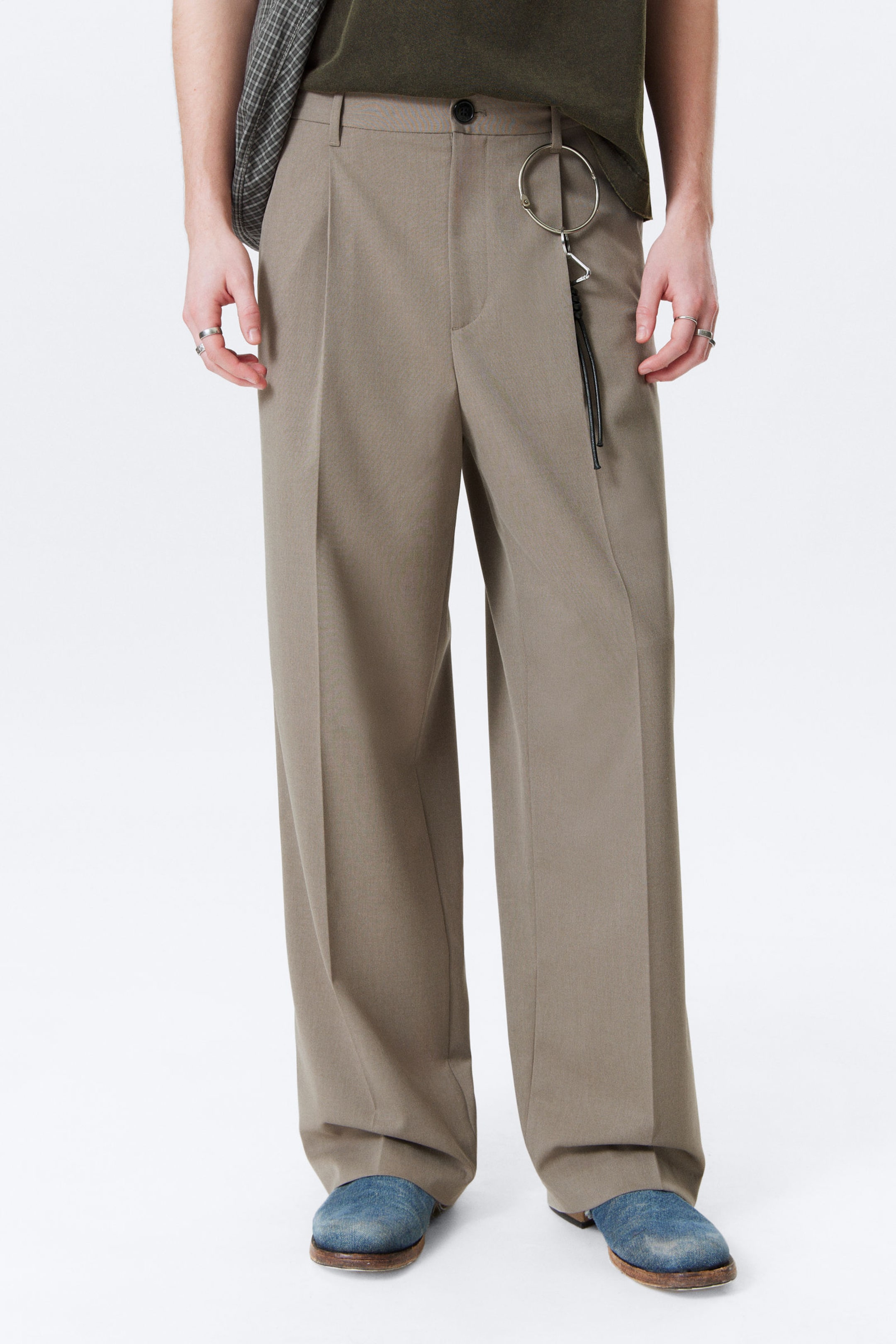 #625D55 - Uno Loose Suit Trousers - 2