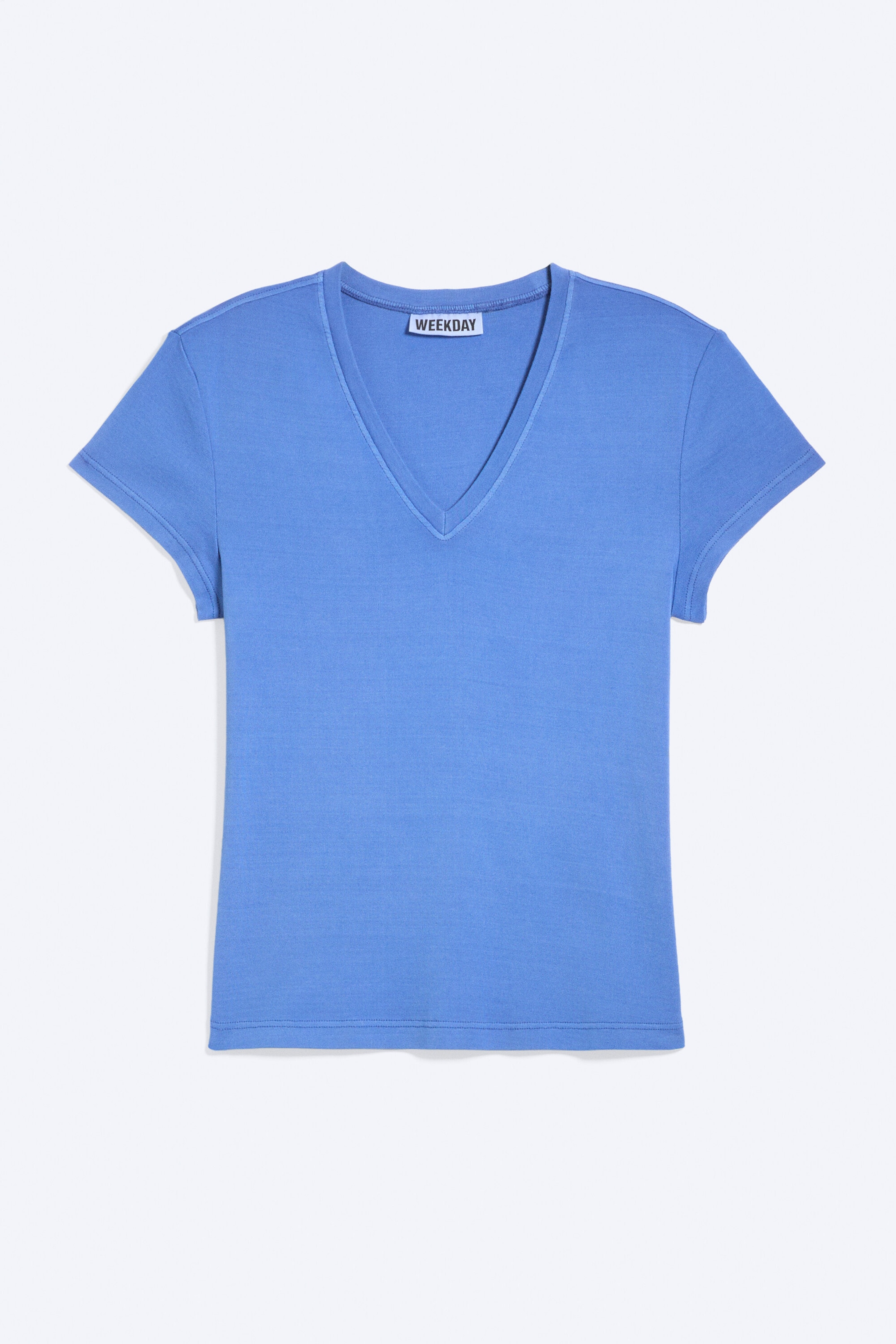 Tvättad bBå - Slim Fit Deep V-Neck T-Shirt - 3