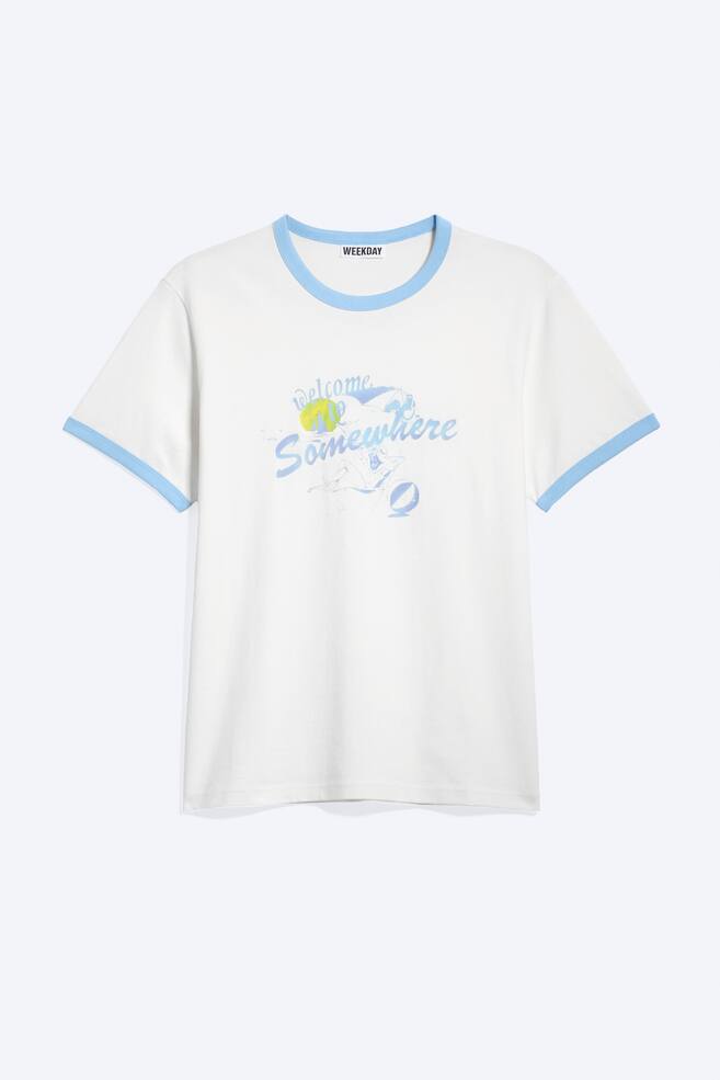 Camiseta con impresión gráfica - Blanco - Bienvenido a Algún Lugar/Blanco - Estampado Beats/Blanco - Estampado Dre8m - 1