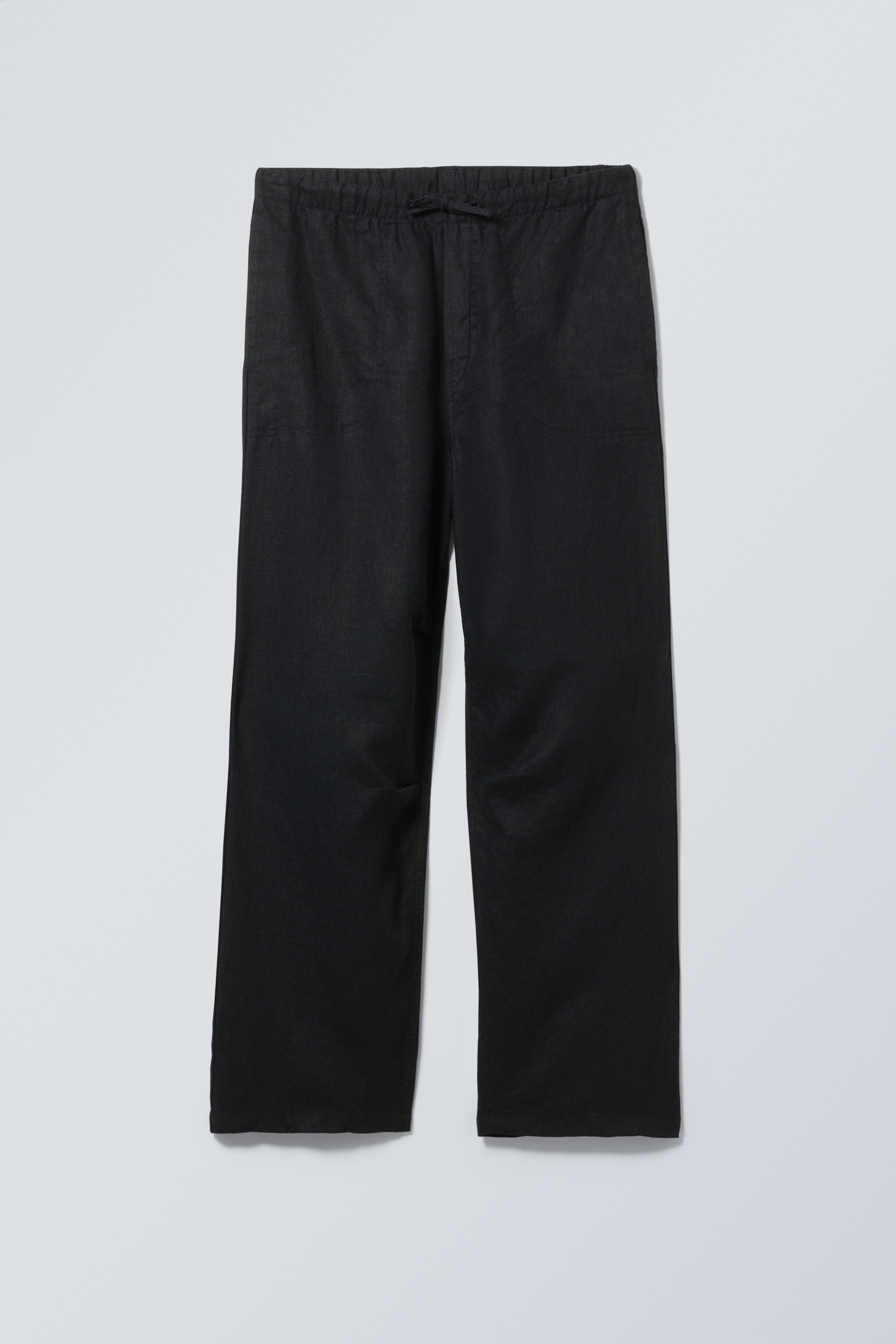 Visa större bild: Avslappnade linnebyxor - Svart - HERR | H&M SE 1