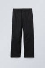 Schwarz - Relaxte Leinenhose - 0