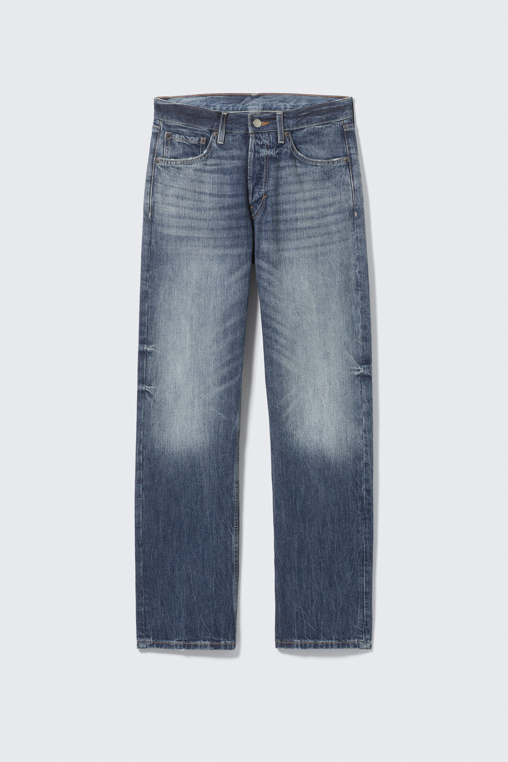 Board Blue - Medium Blue - Orbit Mid Rise Regular Straight Leg Jeans - 5