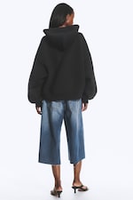 Black - Oversized Scuba Hoodie - 2