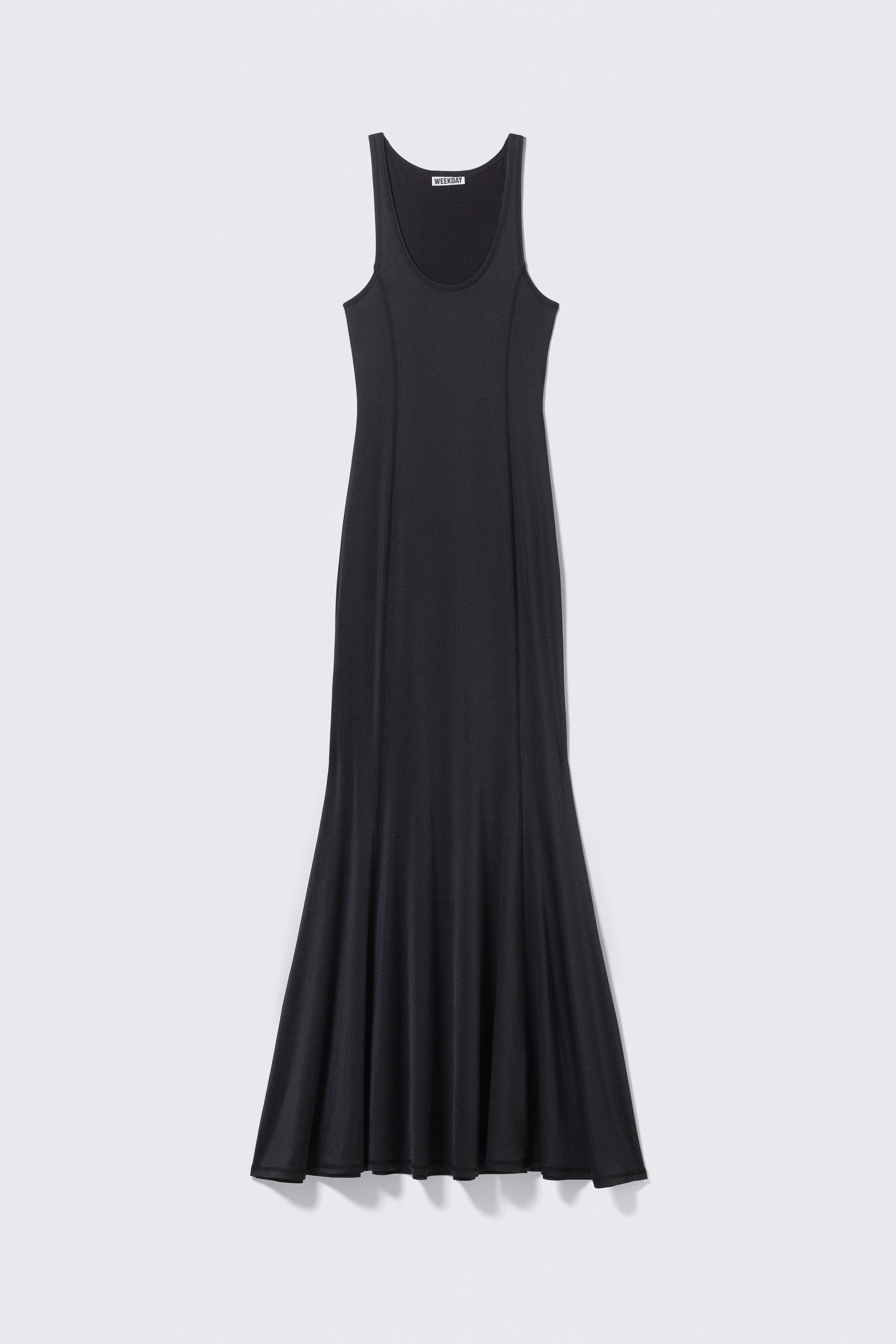 Schwarz - Sportliches Fit-and-Flare-Maxikleid - 1
