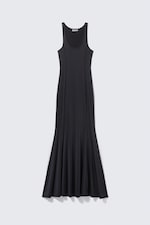 Black - Sporty Fit-and-Flare Maxi Dress - 0