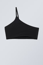 Black - One-Shoulder Bikini Top - 0