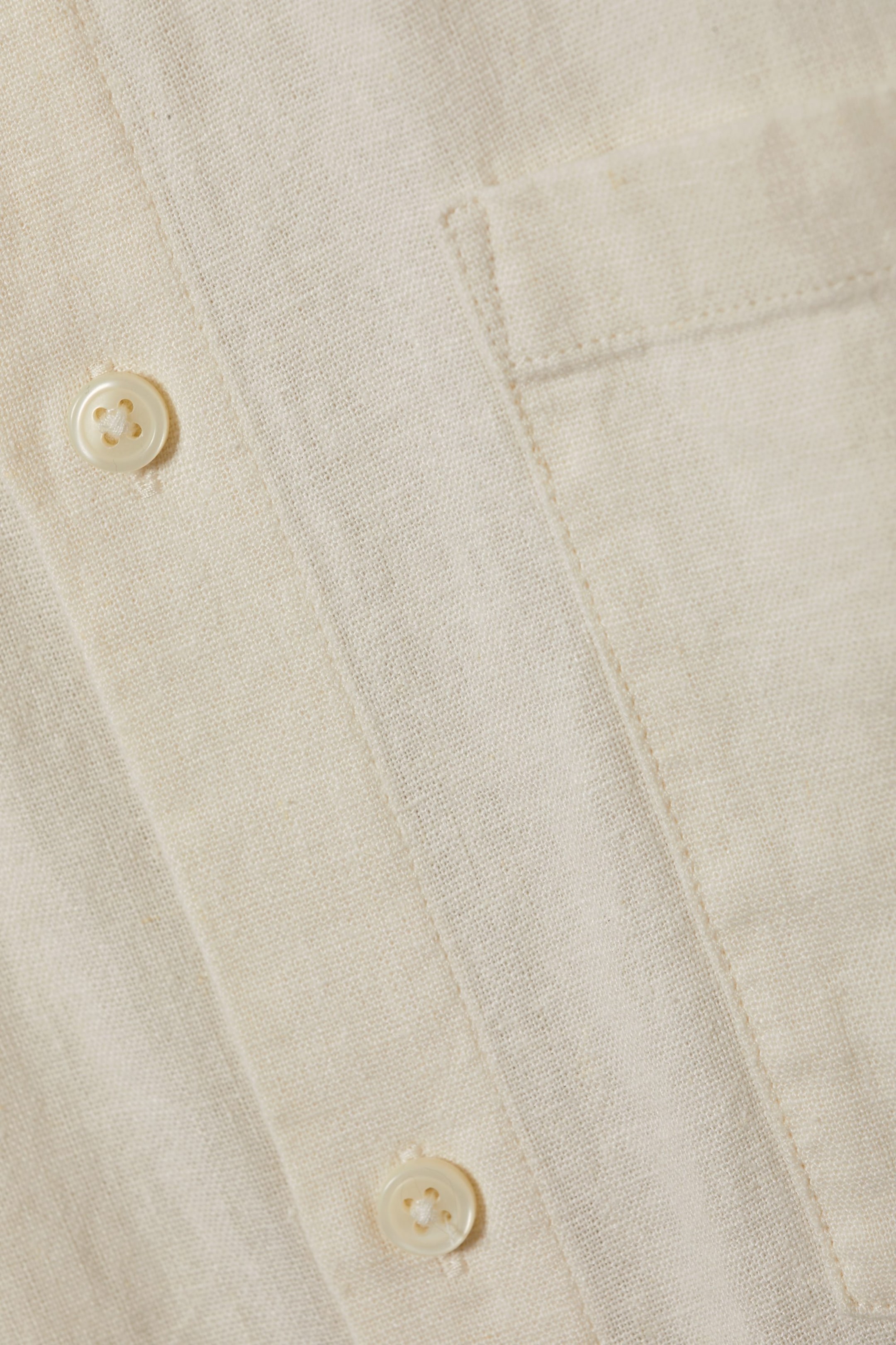 White - Randy Linen Short Sleeve Shirt - 1