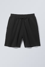 Schwarz - Relaxte Frottee-Shorts - 3