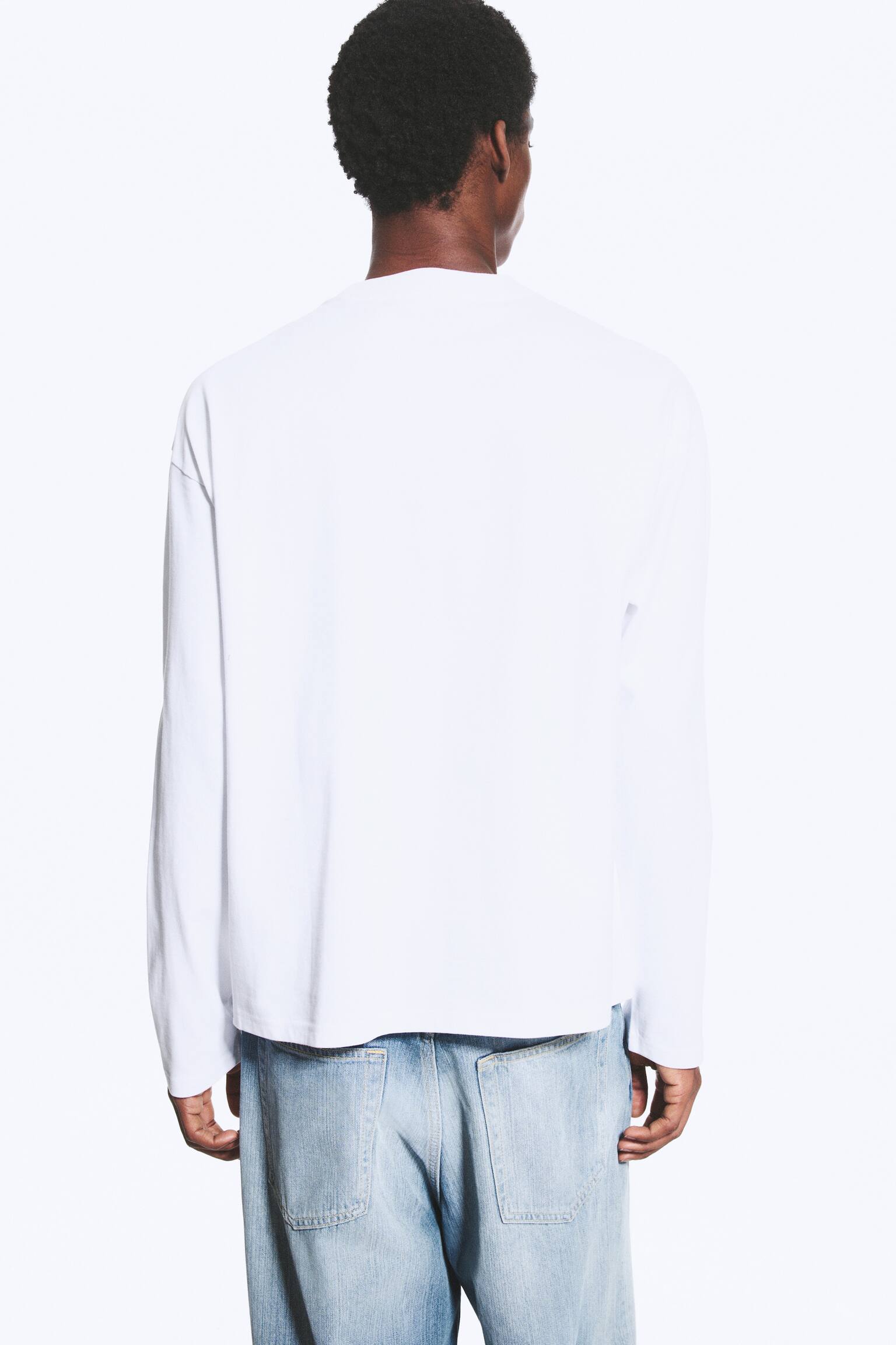 T-shirt carré à manches longues Great-Blanc - 3
