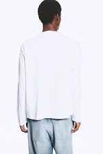 White - Loose Boxy Long-Sleeved T-shirt - 2