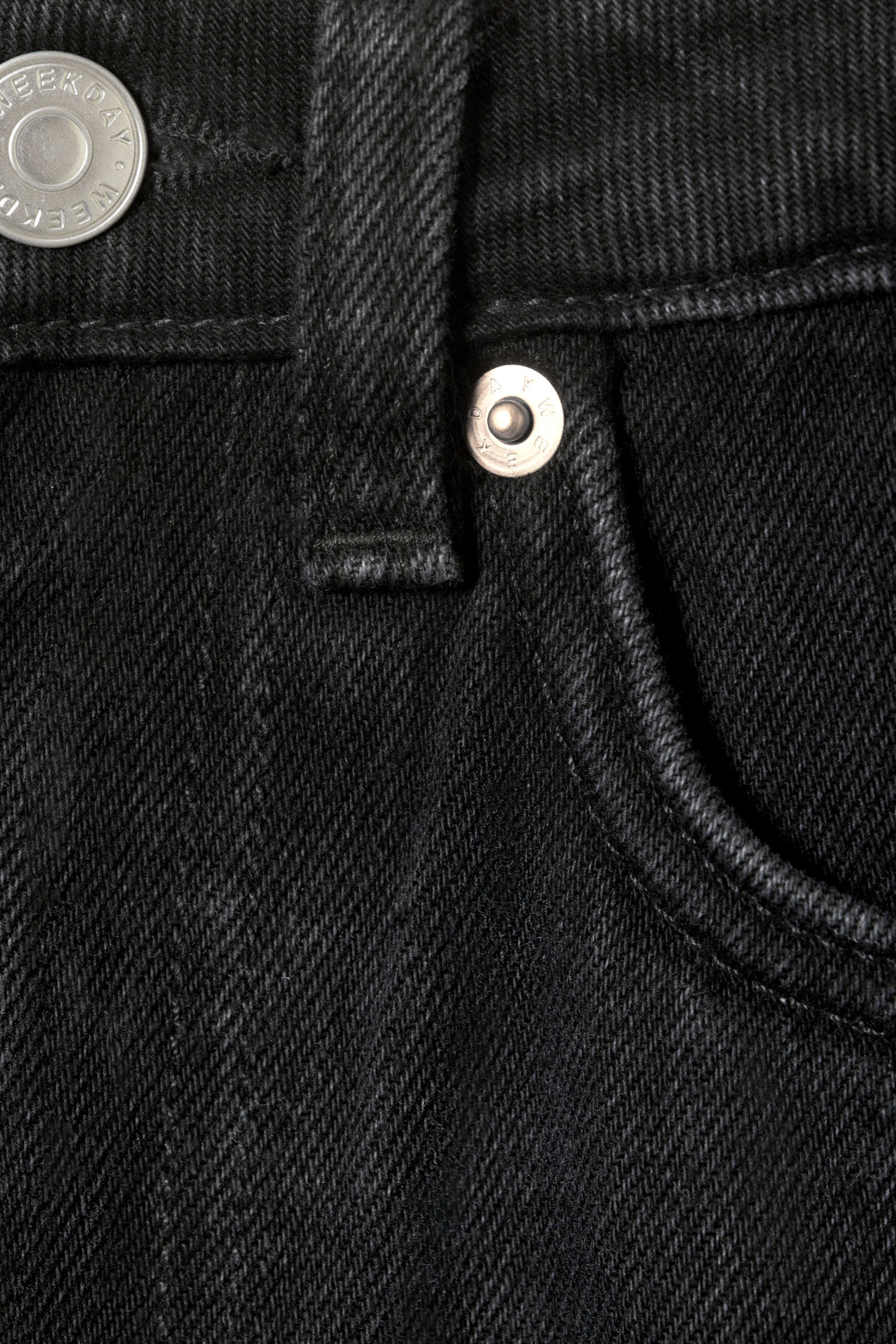 Tuned Black - Black - Halo Curve High Waisted Regular Wide Leg Jeans - 2
