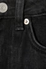 Tuned Black - Black - Halo Curve High Waisted Regular Wide Leg Jeans - 1