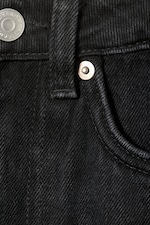 Tuned Black - Black - Halo Curve High Waisted Regular Wide Jeans - 1