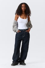 White - Fitted Strappy Scoop Neck Singlet - 1