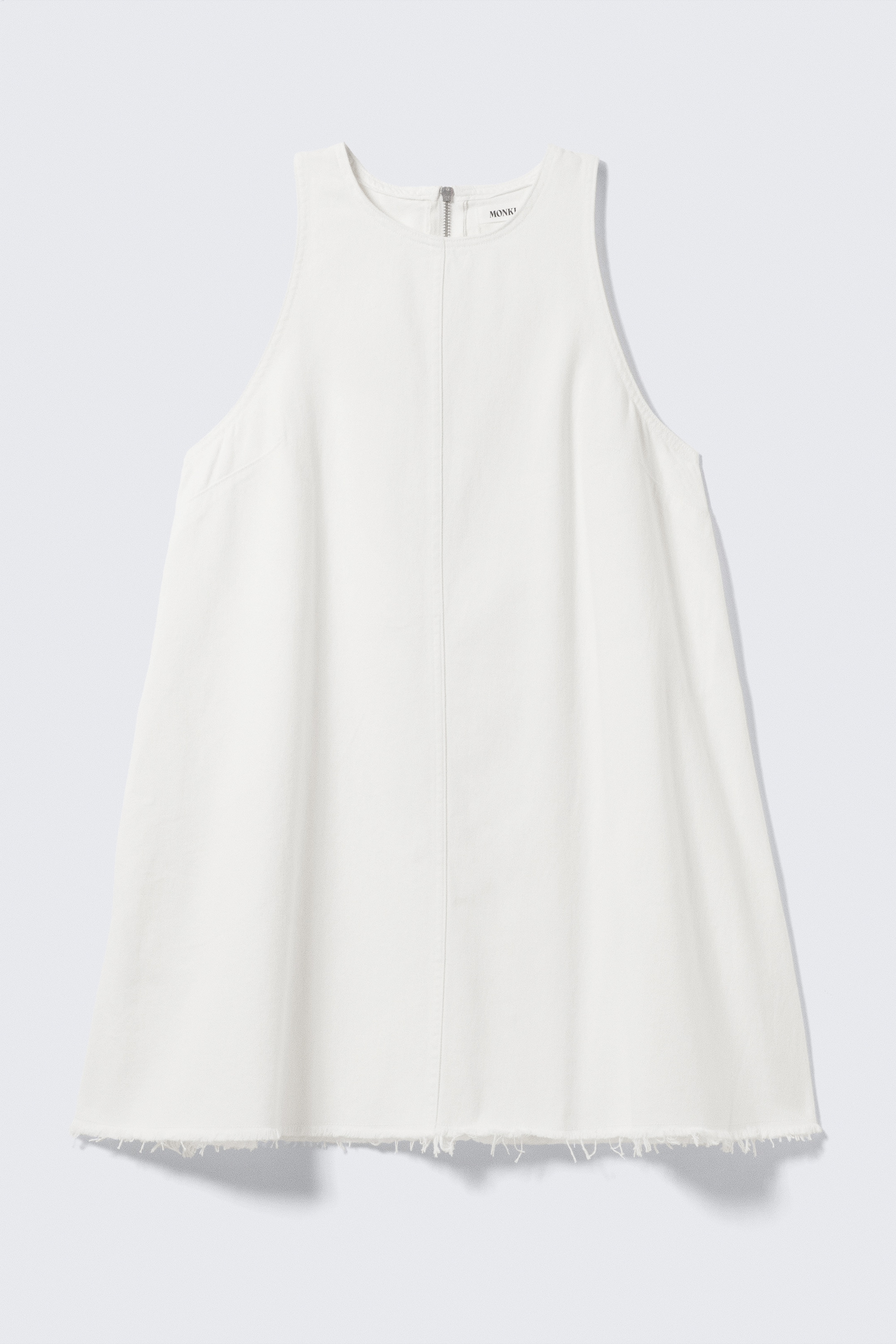 Zobacz większy obraz: Sukienka mini bez rękawów z diagonalu - Biały - ONA | H&M PL 5