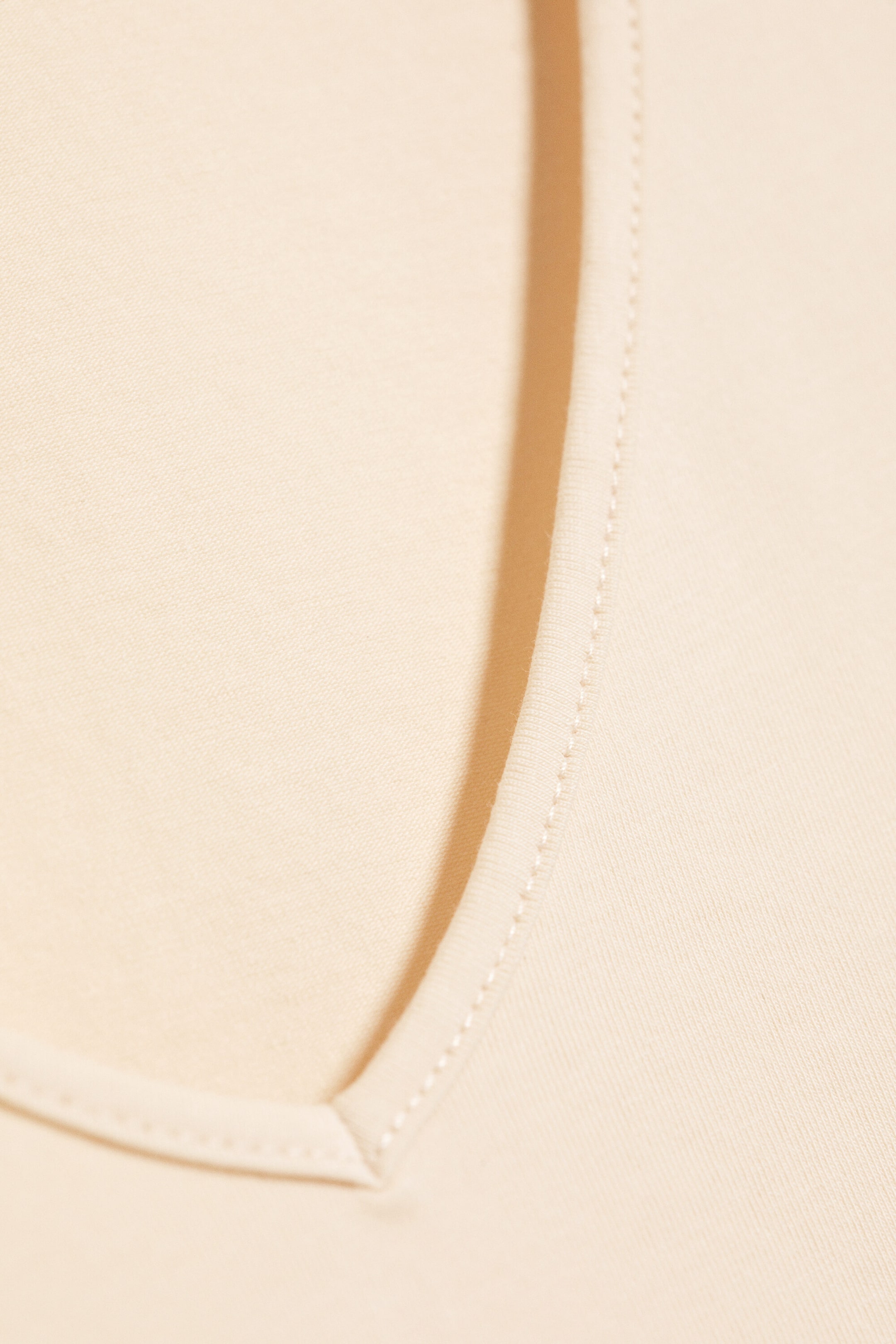 Light Dusty Beige - Slim V‑Neck Jersey Top - 5