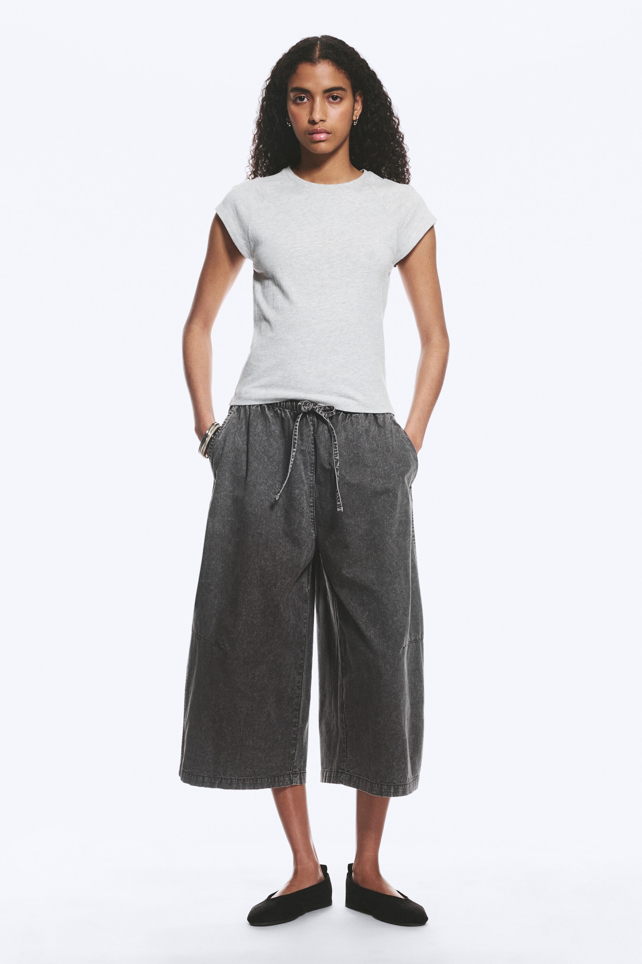 Grey Melange - Short-Sleeved Raglan T-shirt - 2