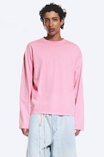 Gewaschenes Rosa - Boxy Longsleeve mit lockerer Passform - 0