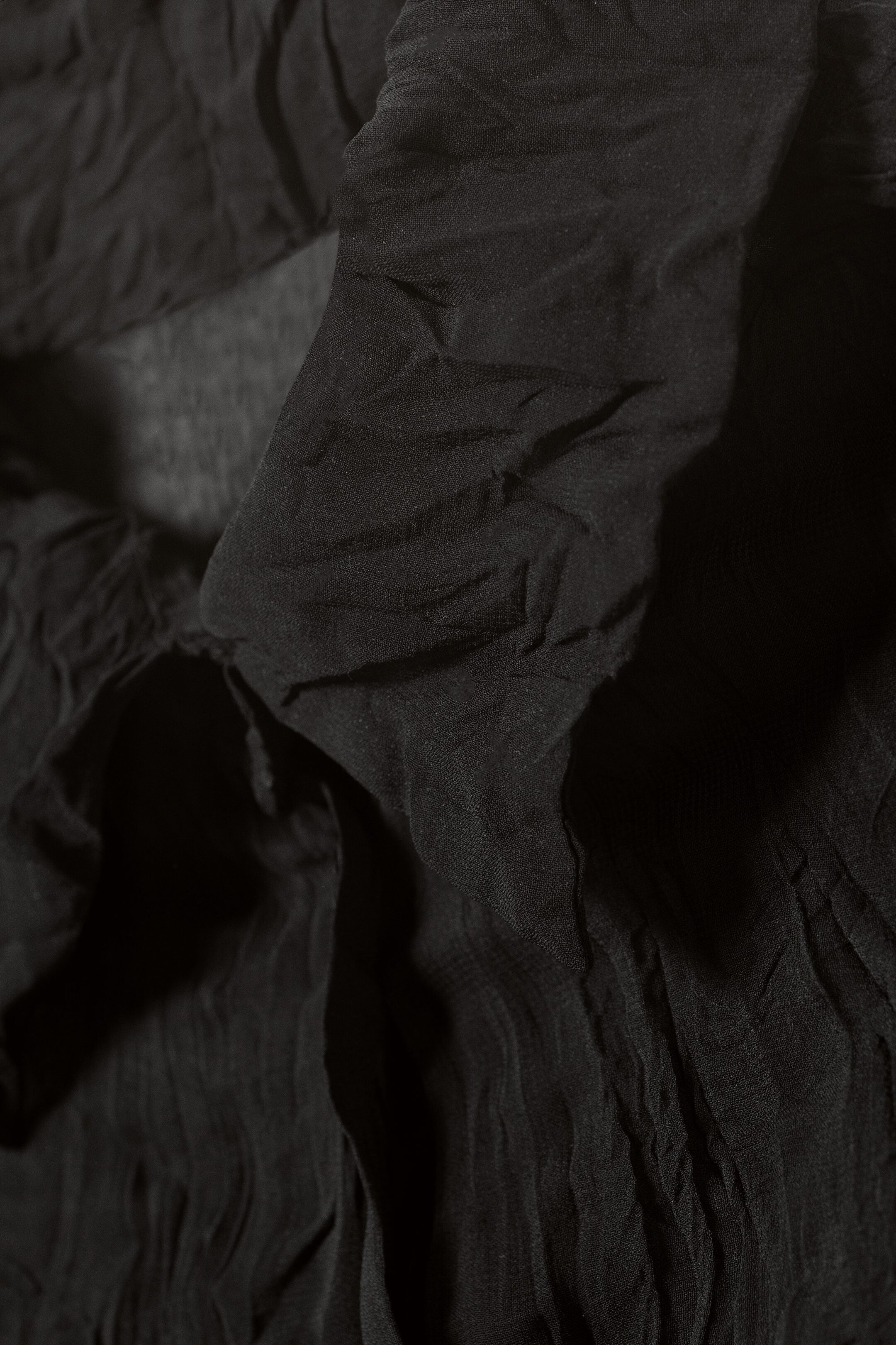 Noir - Robe ajustée plissée - 1