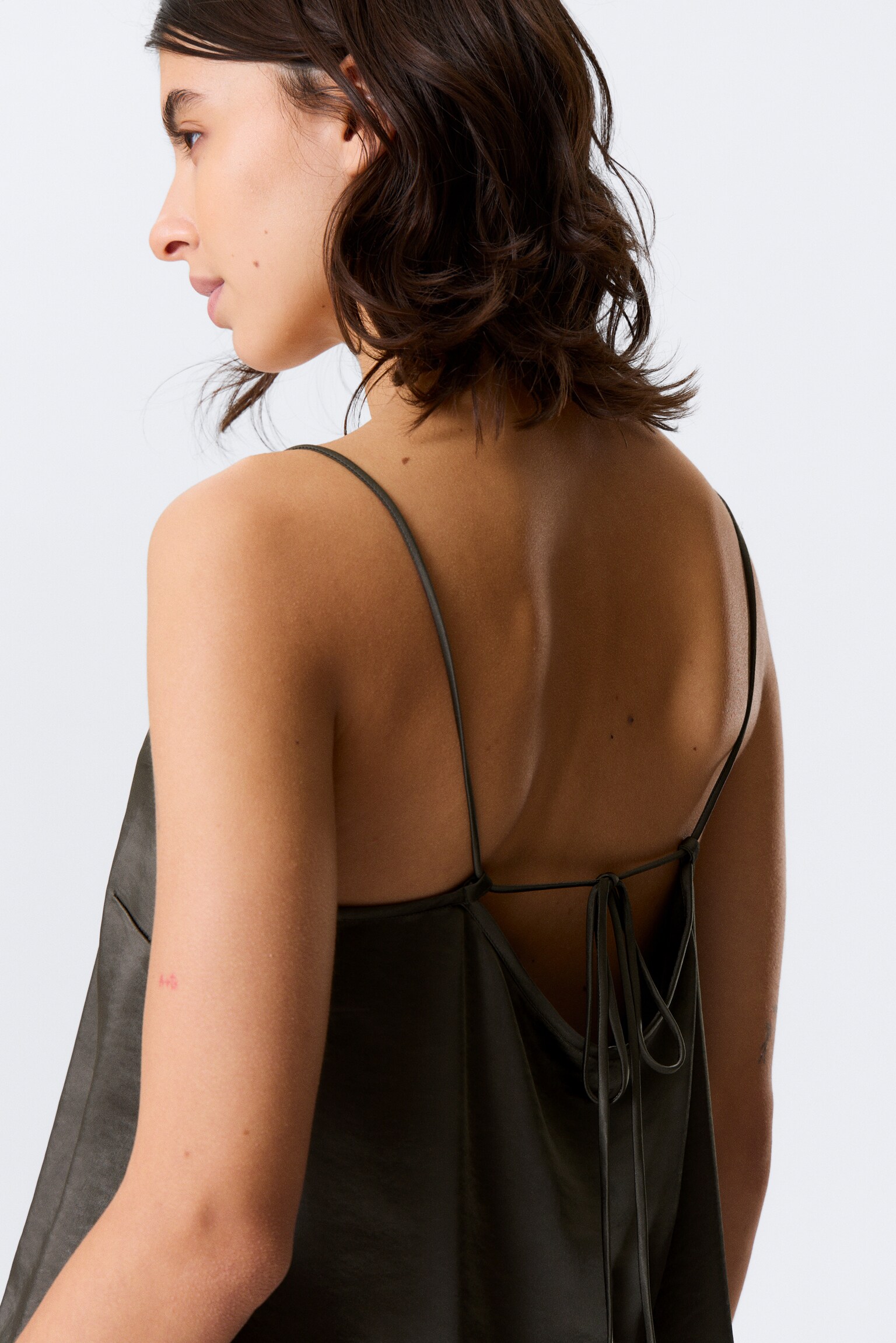 Haut de pyjama en satin délavé - Gris foncé délavé - 7