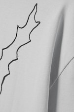 Grau - "Scared Cat" - Entspanntes T-Shirt mit Grafikdruck - 2