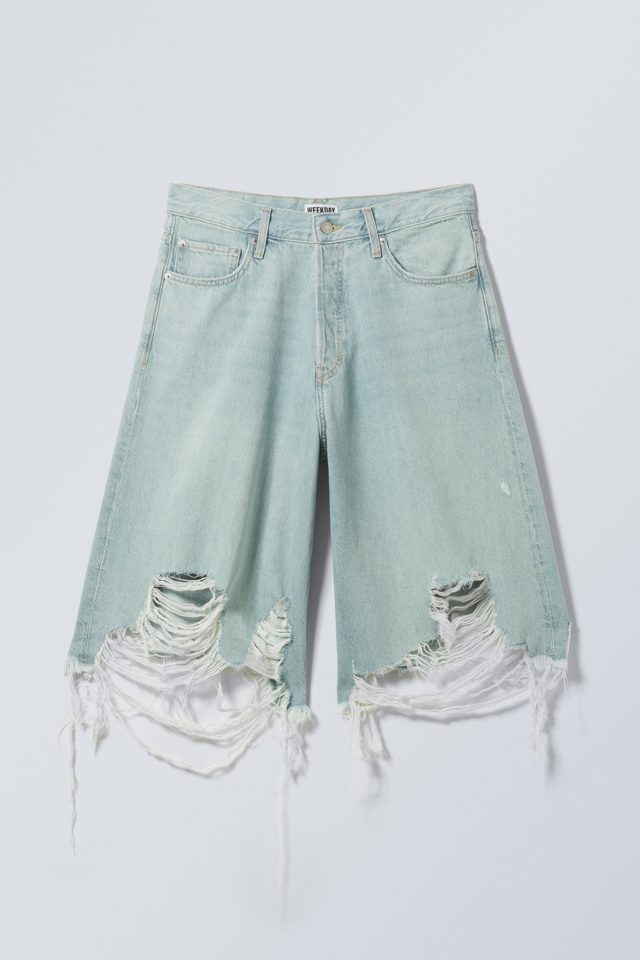 Port Blue – lyseblå - Cosmos denimshorts med løs passform - 1