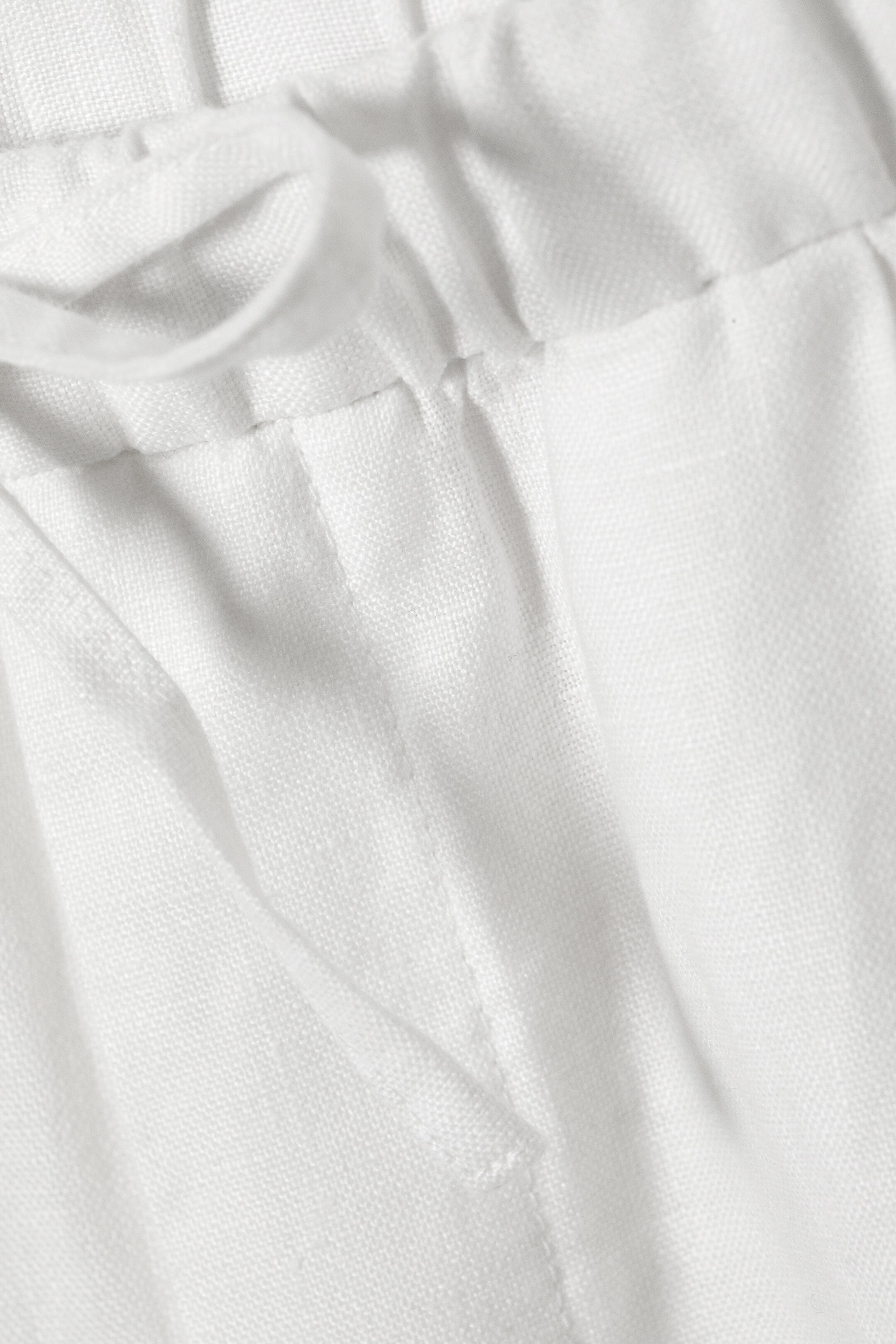 Zobacz większy obraz: Lniane spodnie z prostymi nogawkami Loose Fit - Biały - ON | H&M PL 2