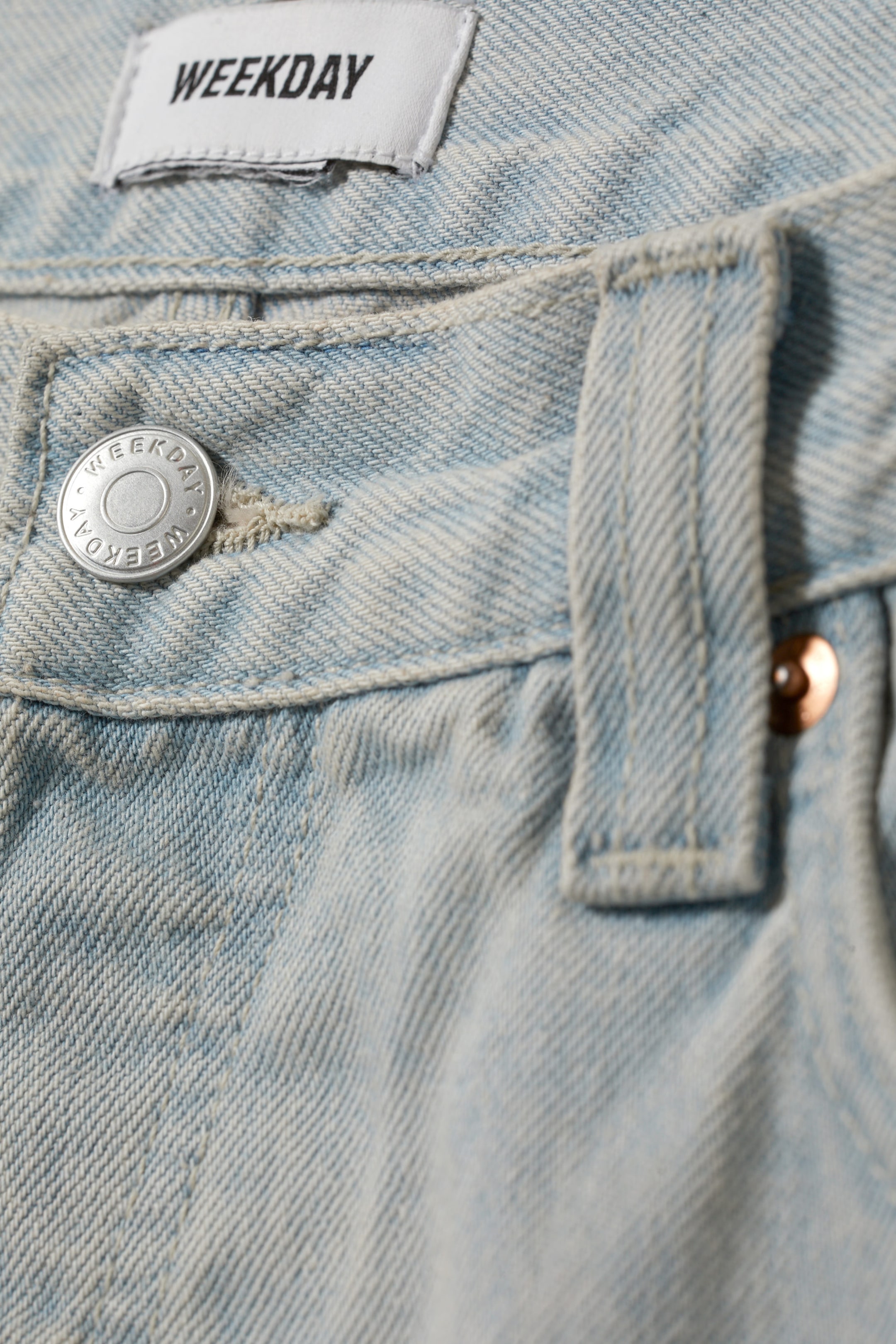 Bleu arctique - Short en jean ample taille mi-haute Astro - 1