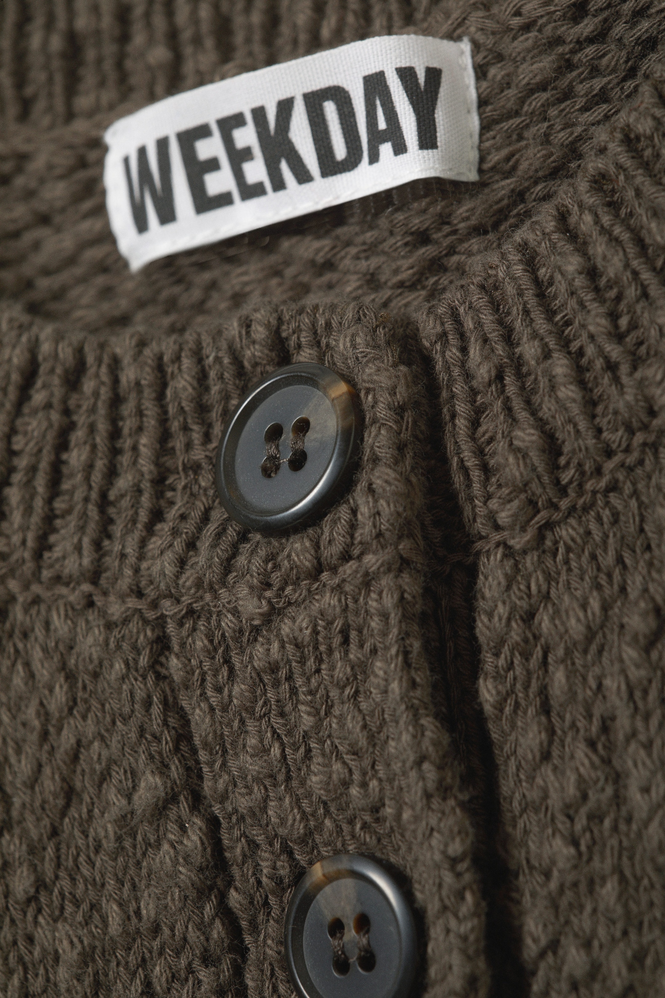 Dark Greyish Brown - Knitted Single-Breasted Vest - 2
