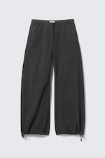 Donkergrijs - Baggy ripstop broek met lage taille - 4