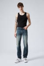 Deep Cyan - Medium Blue - Klean Regular Straight Leg Jeans - 0