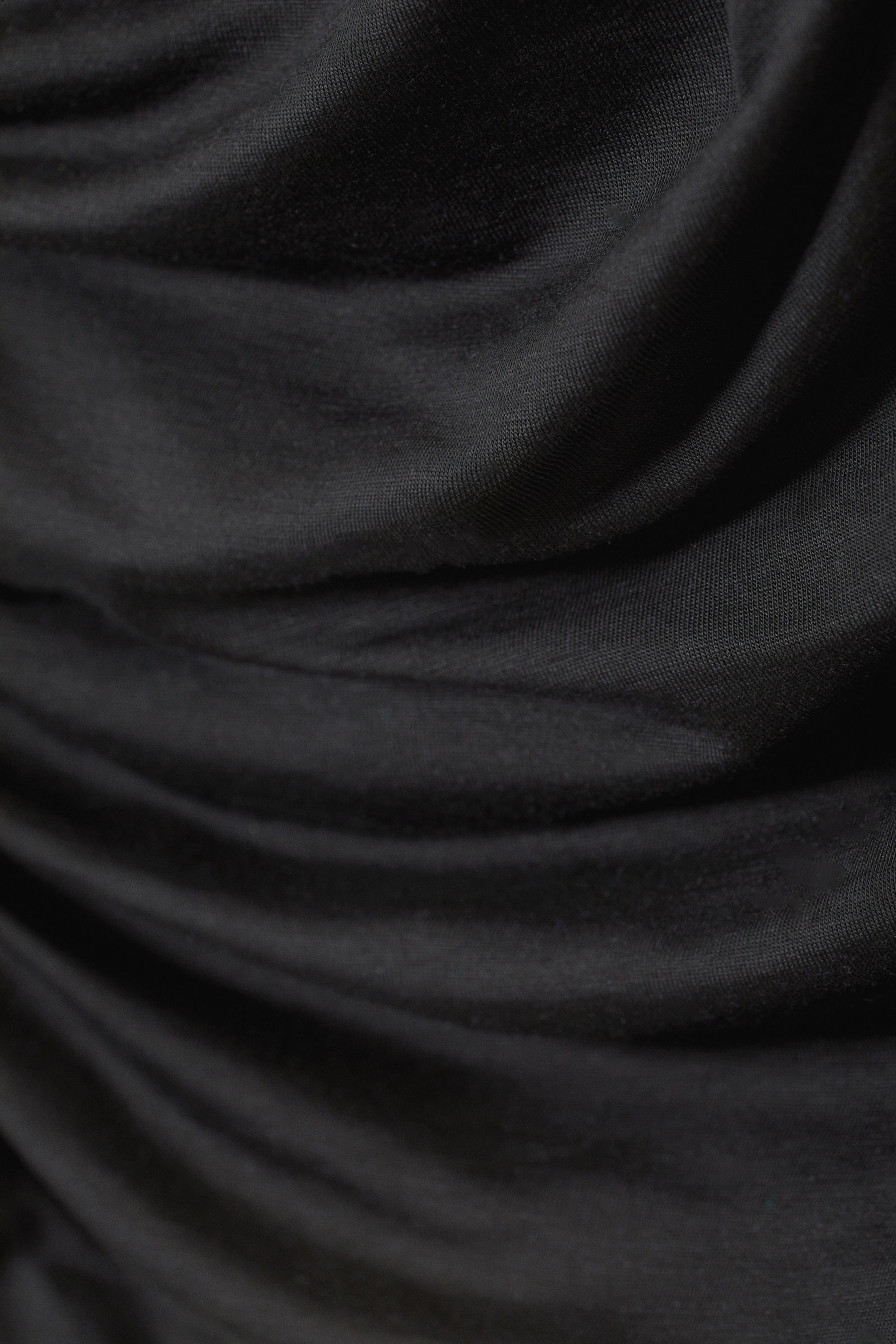 Black - Drape Asymmetric Lyocell Top - 4