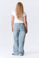Lip Blue - Light Blue - Ample Low Rise Loose Wide Leg Jeans - 4