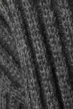 Dunkelgrau - Rippstrick-Pullover mit kurzer Länge - 1