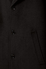 Noir - Manteau boutonnage droit laine mélangée oversize - 1
