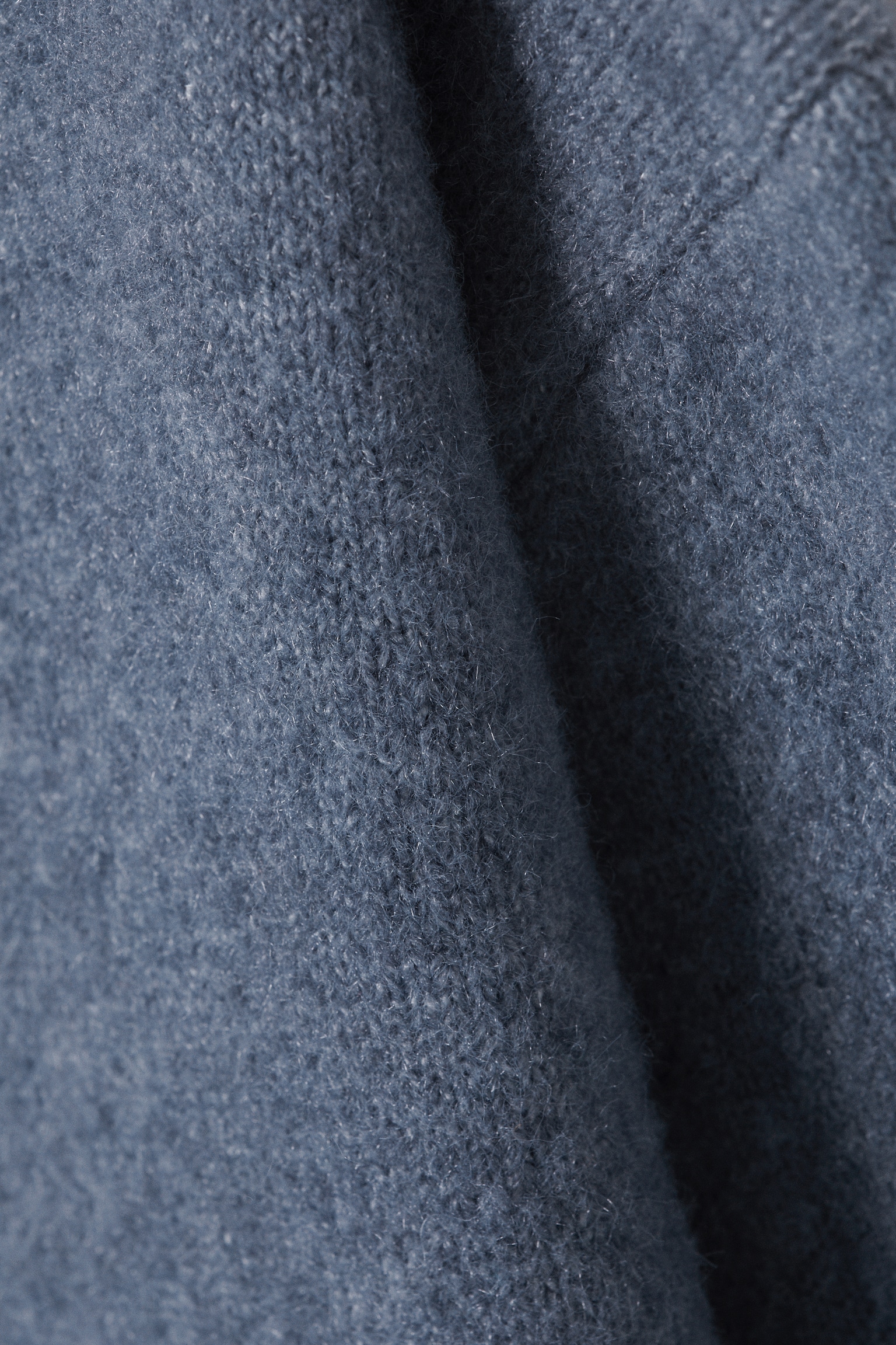 Soft Knit Boat-Neck Sweater - Dusty Blue/Light White/Dark Brown - 5