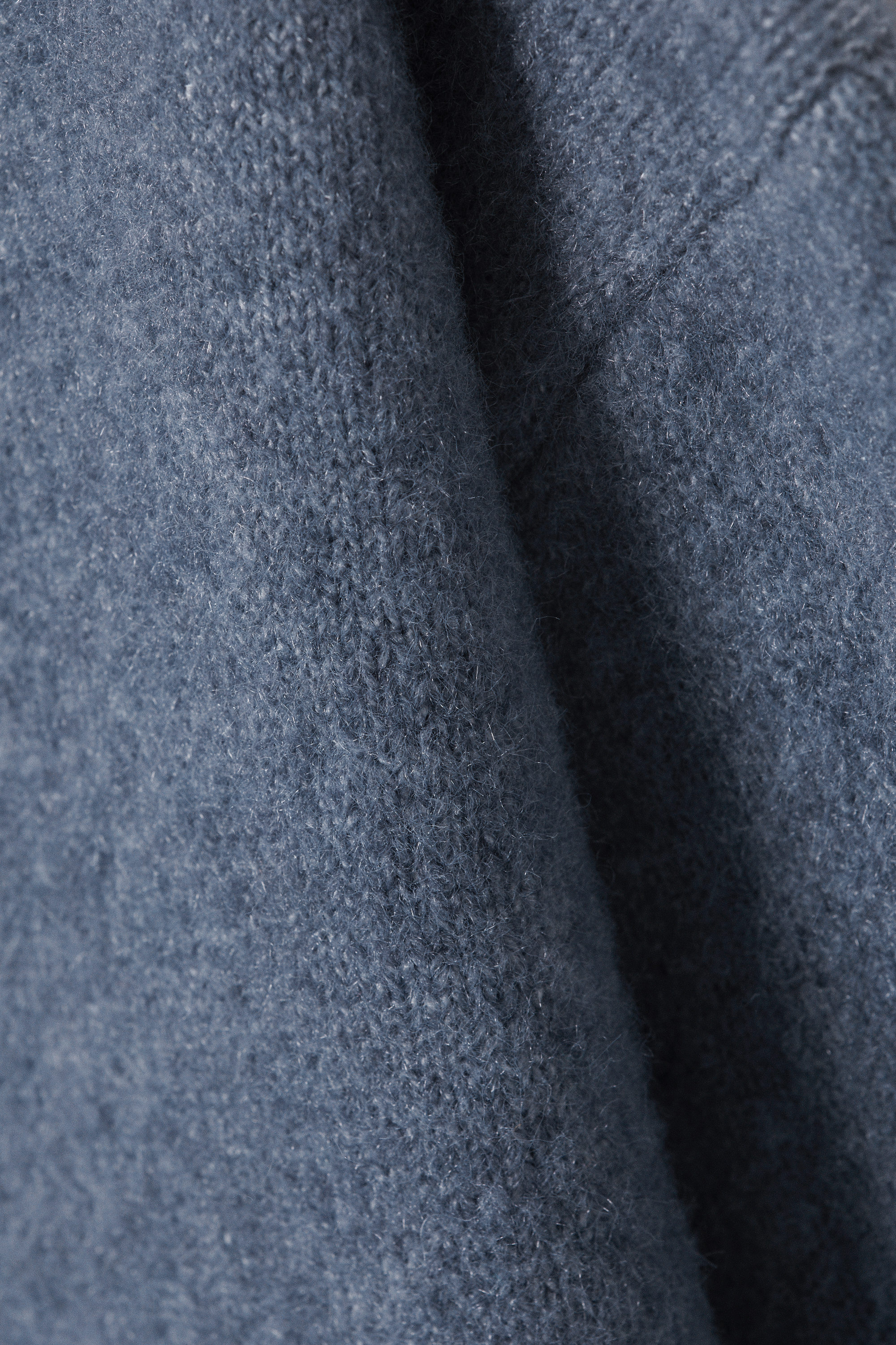 Bleu cendré - Pull doux à col bateau - 4