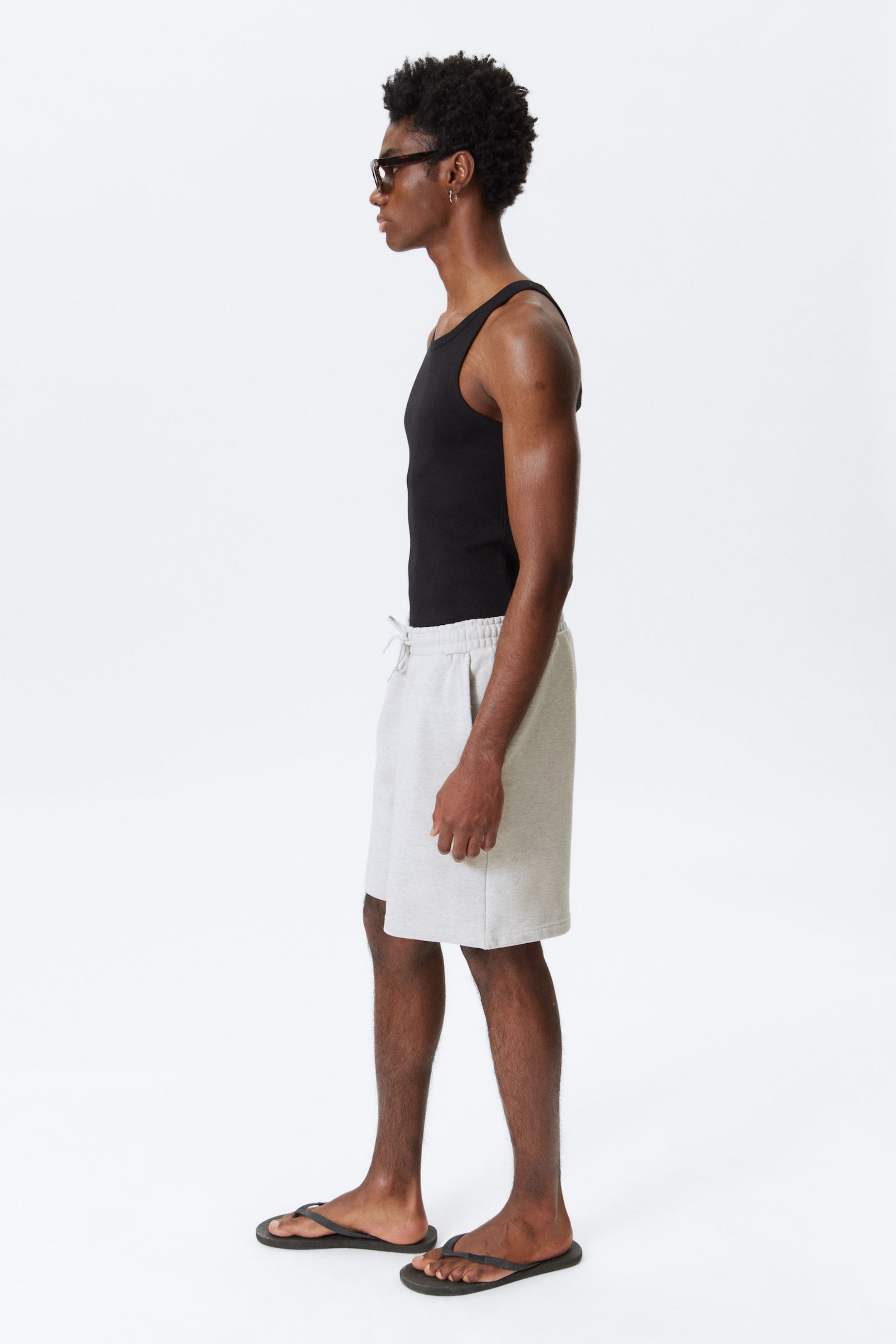 Light Dust Grey - Relaxed Terry Shorts - 2