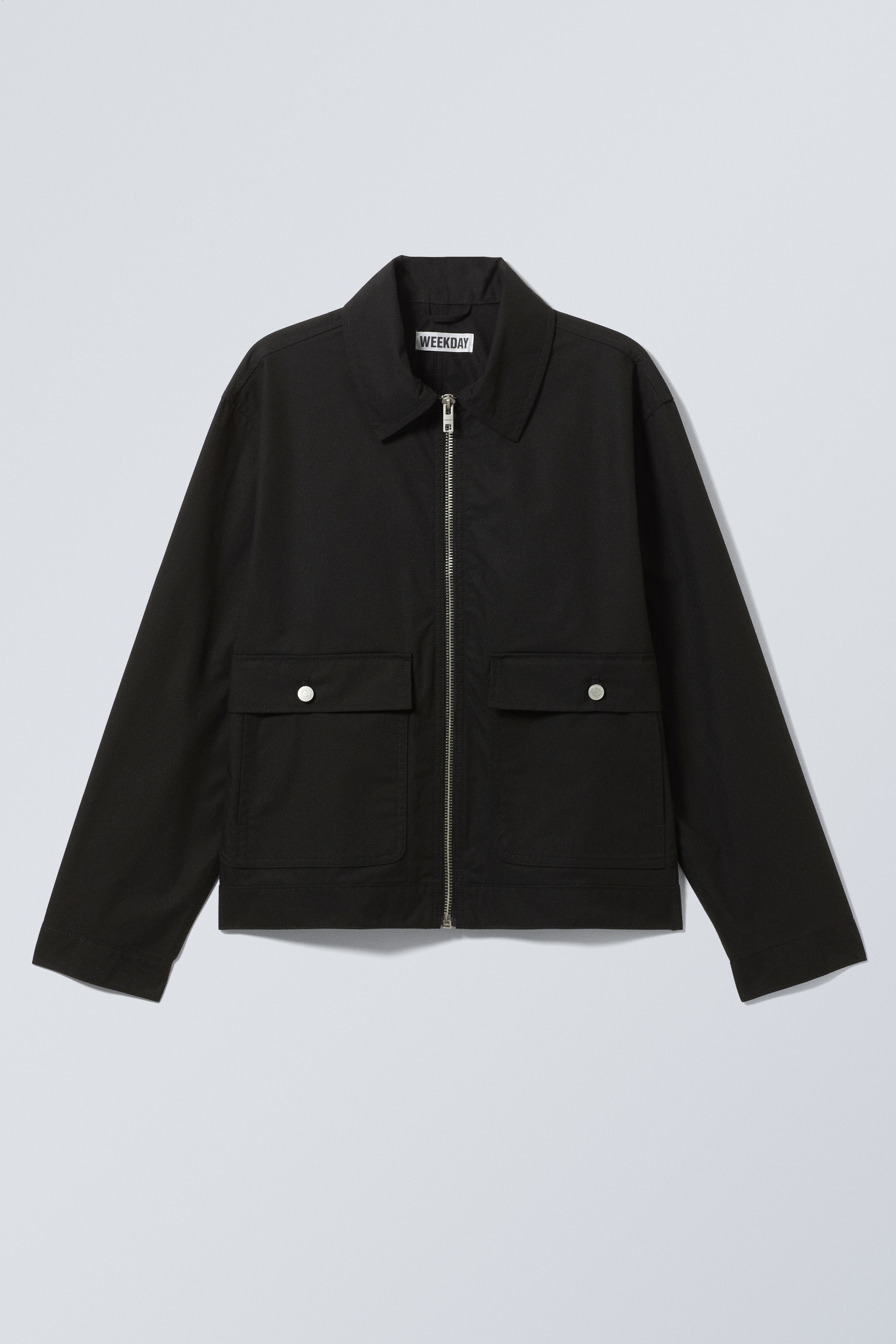 Minimal Zip-up Jacket Black Men H&M GB