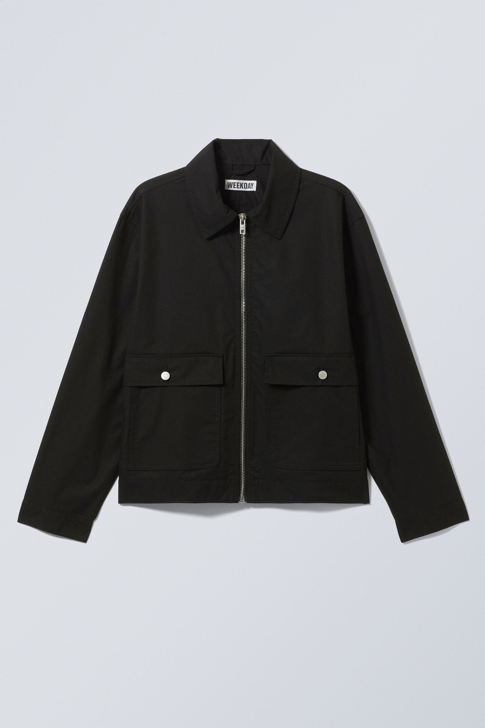 BLACK MOMENT】Suede Minimal Incision Straight Zip-up Jacket minimal zip-up jacket - Black | Weekday GB