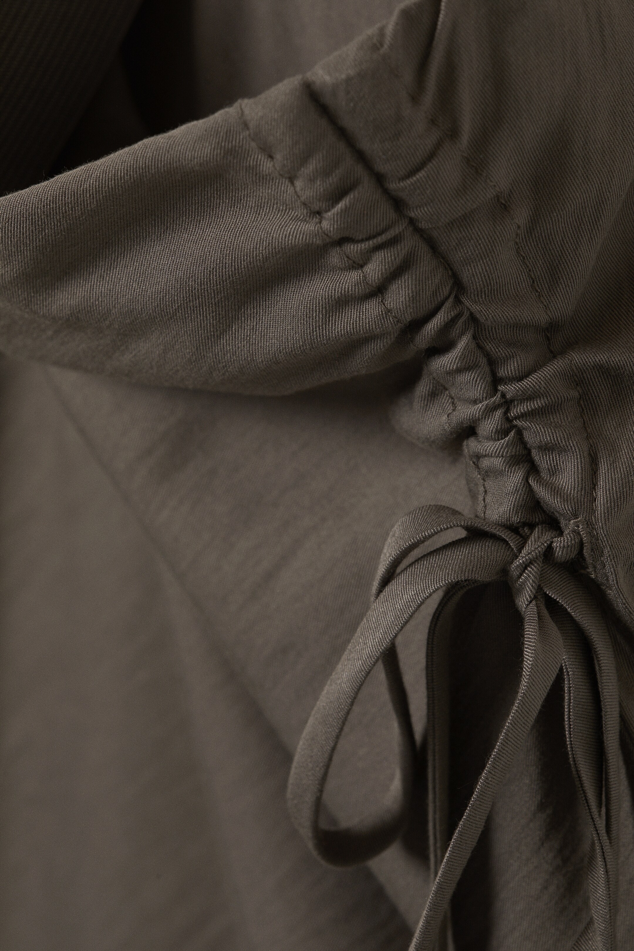 Ingrandisci l'immagine: Ruched Drawstring Mini Skirt - Dark Mole - DONNA | H&M CH 5