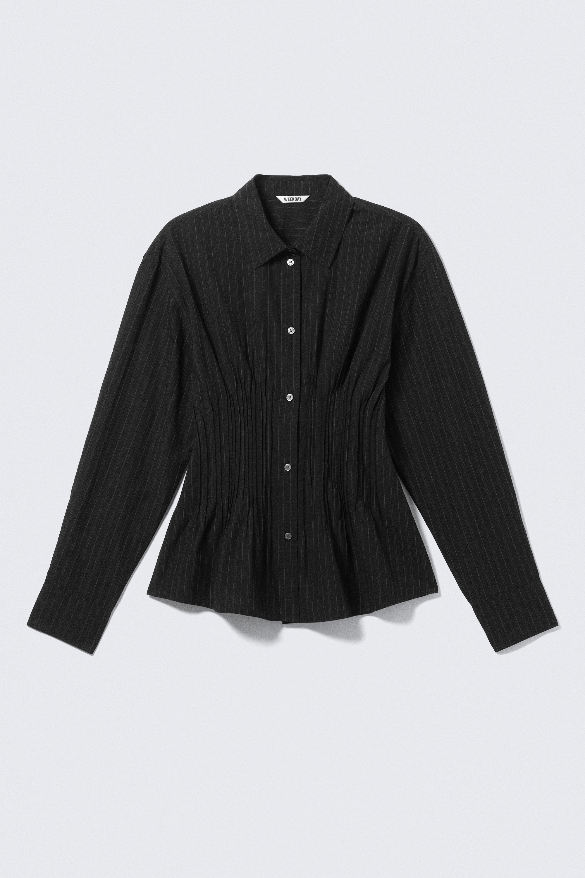 Camicia di popeline con coulisse - Nero a righe/Bianco/Nero