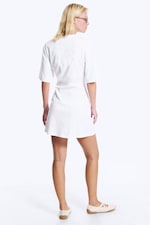 White - Flared Mini T-shirtklänning - 3