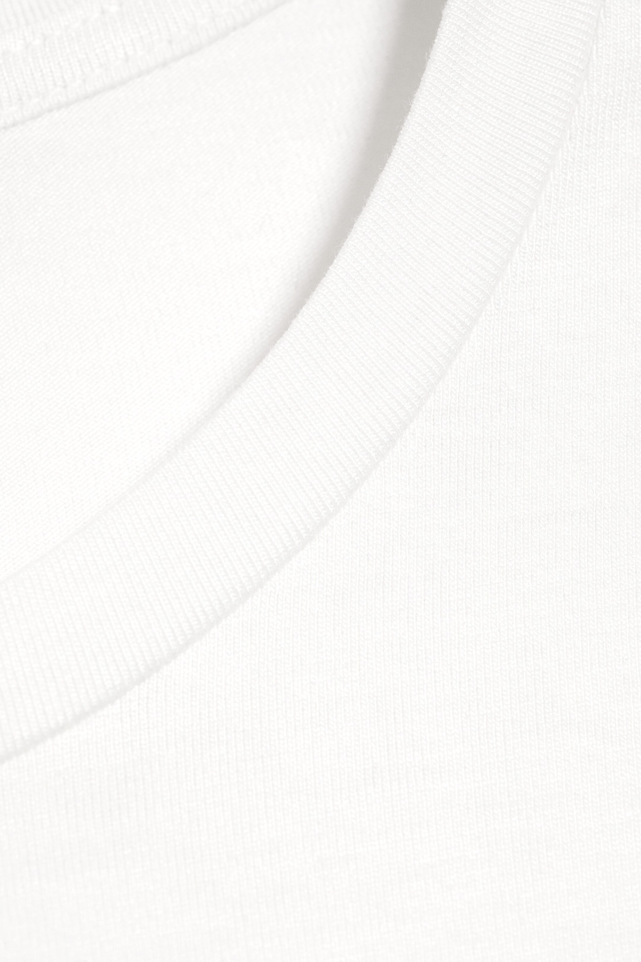 Vit - T-shirt i viskos med normal passform - 2