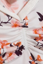 Weiß - Blumenmuster - Trägertop mit V-Ausschnitt - 4