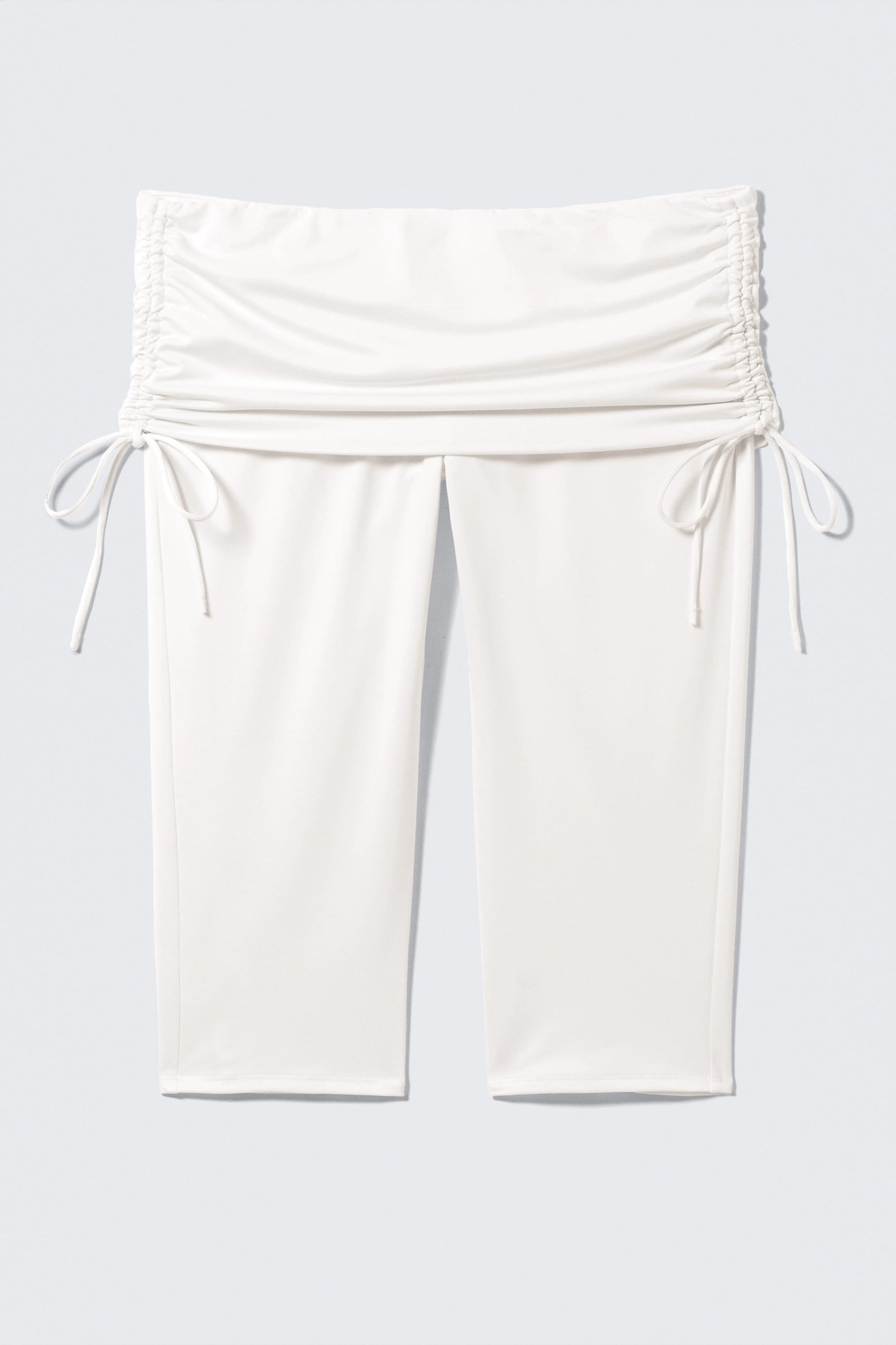 Off-white - Ruched Low Rise Capri Leggings - 1