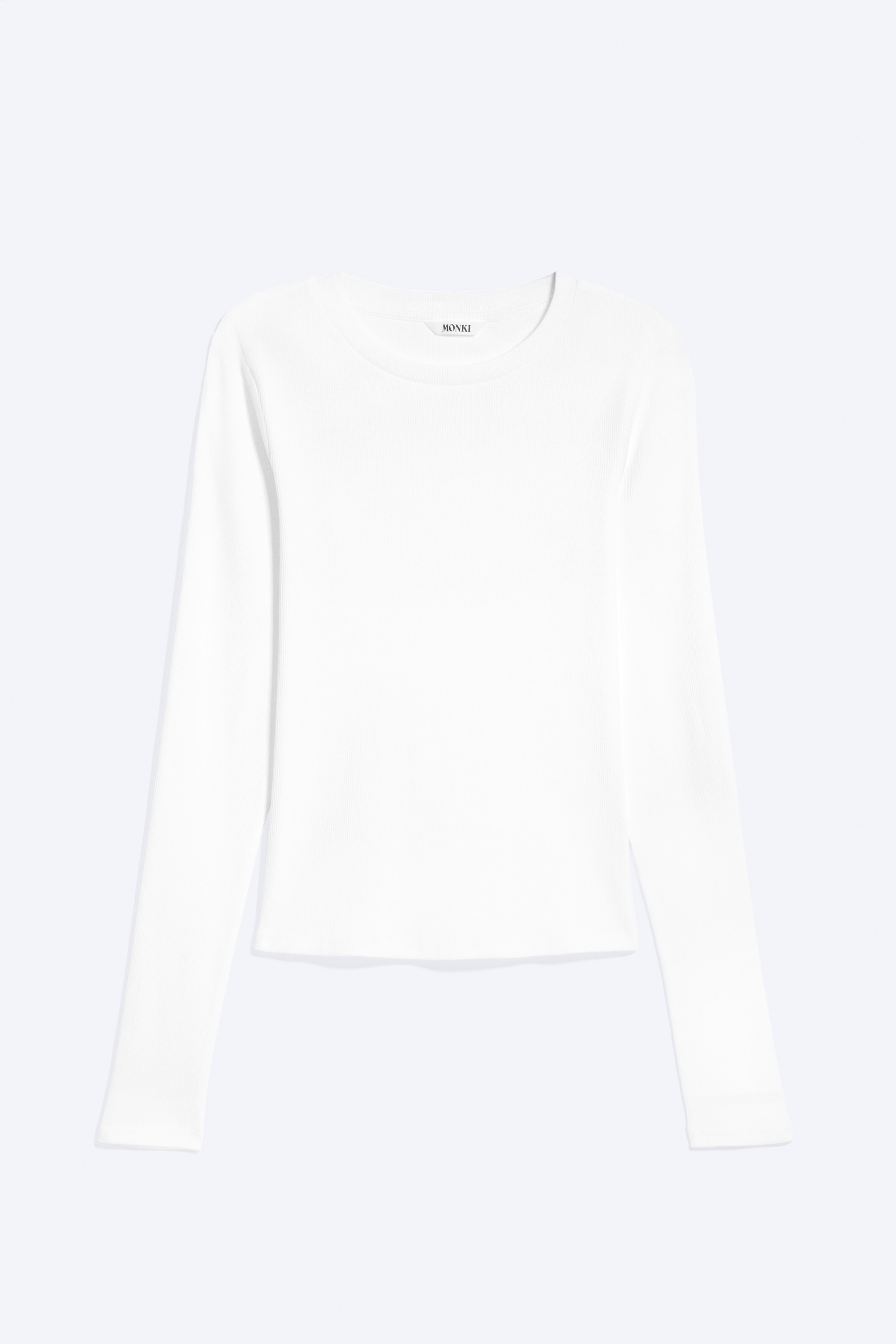 Tight Ribbed Long-sleeve - Wit