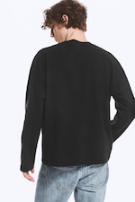 Noir - Spirale - T-shirt graphique oversize manches longues - 3