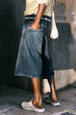 Baltic Blue - Donkerblauw - Cosmos ruimvallende denim short - 9